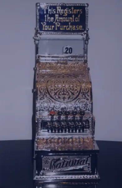 IW Technologies vintage silver ornate cash register